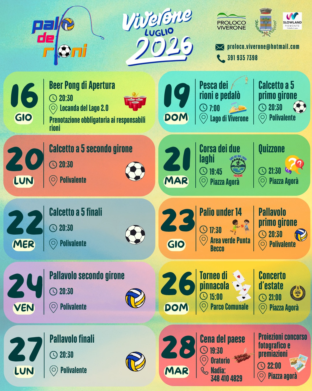 palio dei rioni 2026